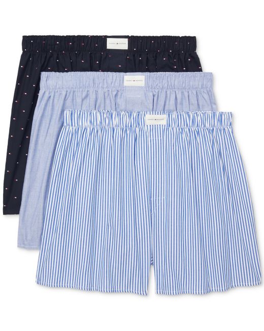 Tommy Hilfiger 3-Pk. Classic Printed Cotton Poplin Boxers