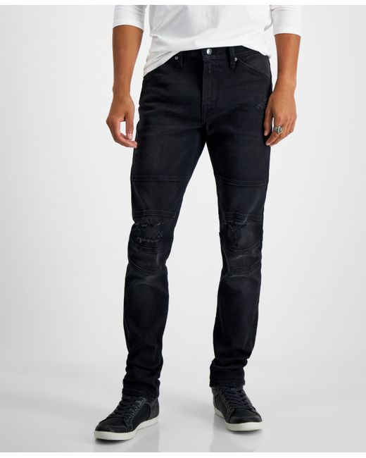 Guess Slim Tapered Moto Fit Jeans