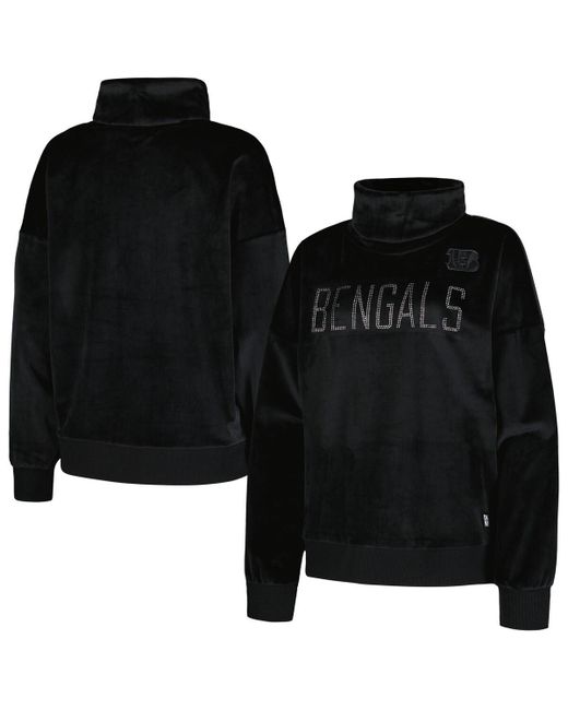 Dkny Sport Cincinnati Bengals Deliliah Rhinestone Funnel Neck Pullover Sweatshirt
