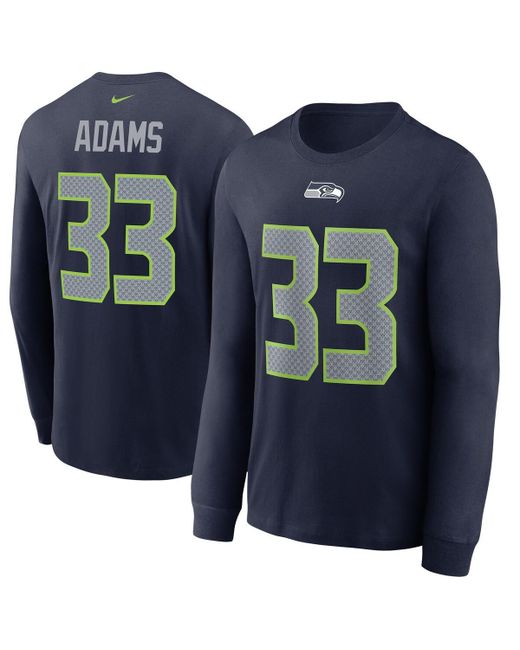 Nike Jamal Adams Seattle Seahawks Player Name and Number Long Sleeve T-shirt