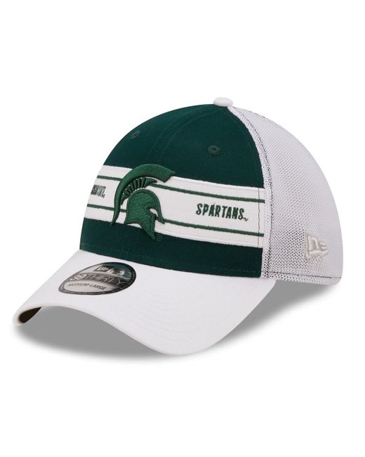 New Era White Michigan State Spartans Banded 39THIRTY Flex Hat