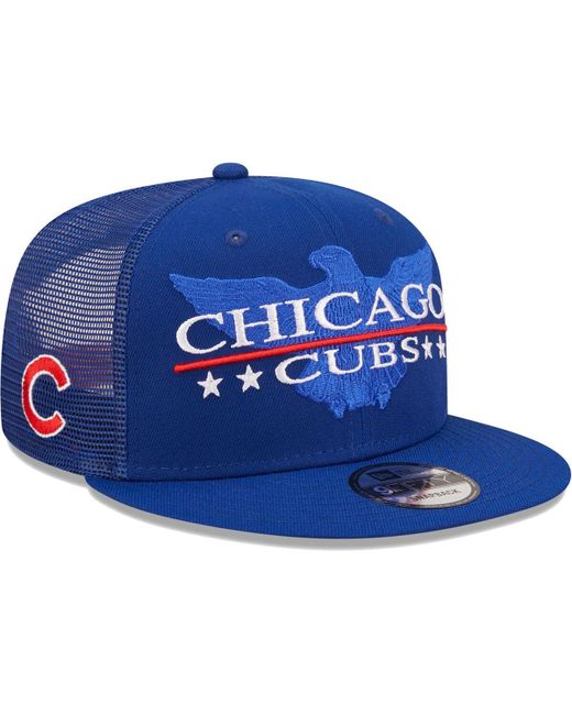 New Era Chicago Cubs Patriot Trucker 9FIFTY Snapback Hat