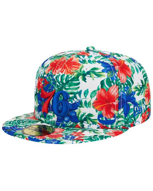 New Era Philadelphia 76ers Tropical Hibiscus 59FIFTY Fitted Hat