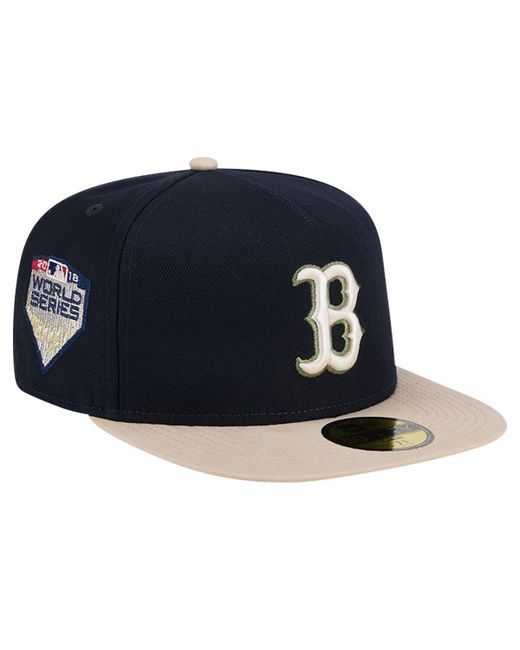 New Era Boston Red Sox Canvas A-Frame 59FIFTY Fitted Hat