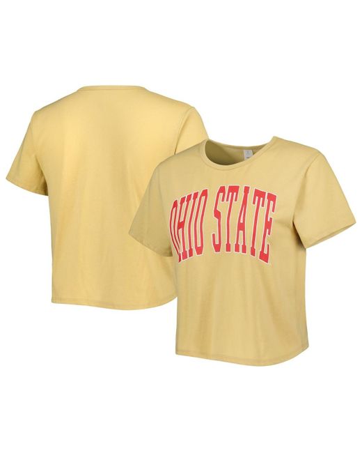 Zoozatz Ohio State Buckeyes Core Fashion Cropped T-shirt