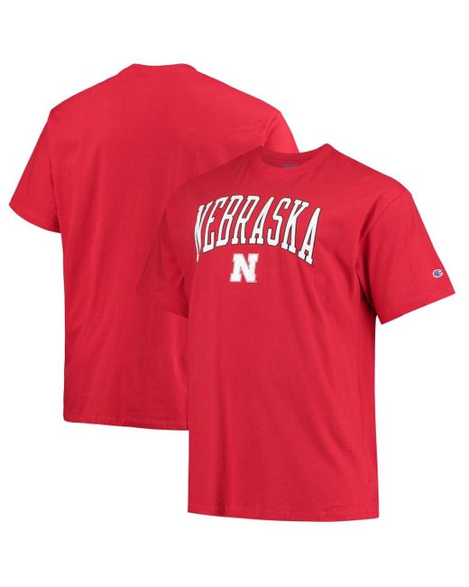 Champion Nebraska Huskers Big and Tall Arch Over Wordmark T-shirt