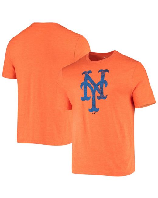 Fanatics Heathered New York Mets Weathered Official Logo Tri-Blend T-shirt