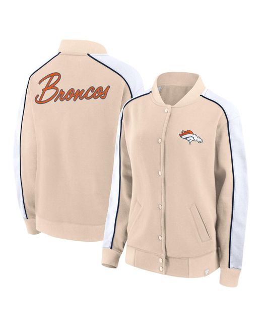 Fanatics Denver Broncos Lounge Full-Snap Varsity Jacket
