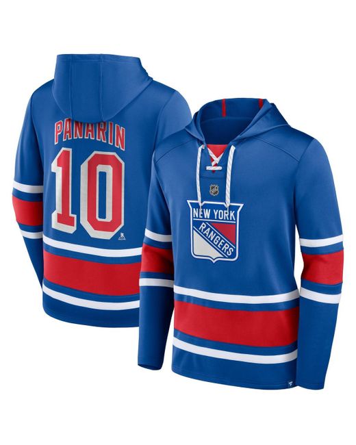Fanatics Artemi Panarin New York Rangers Name and Number Lace-Up Pullover Hoodie