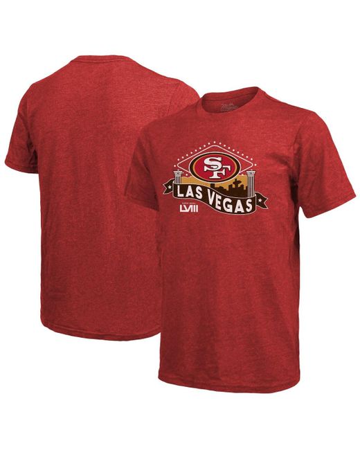 Majestic Threads San Francisco 49ers Super Bowl Lviii Tri-Blend T-shirt