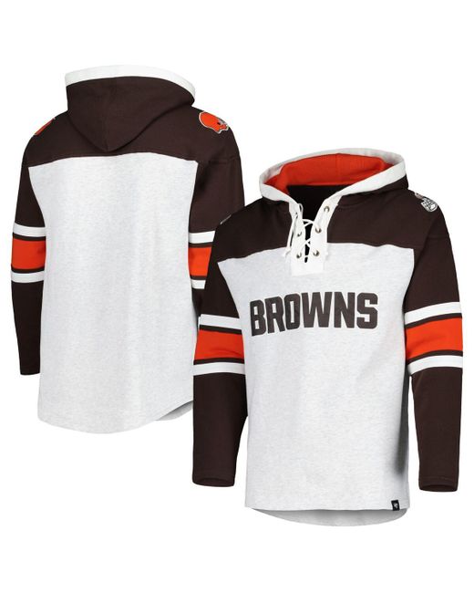 '47 Brand 47 Brand Cleveland Browns Gridiron Lace-Up Pullover Hoodie