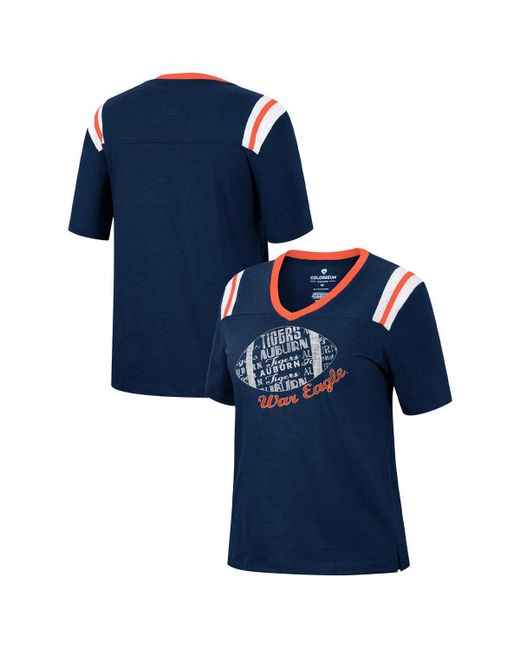 Colosseum Auburn Tigers 15 Min Early Football V-Neck T-shirt