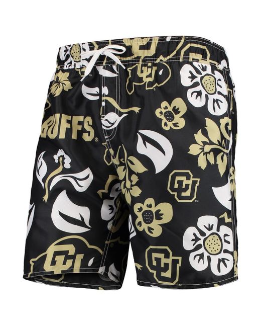 Wes & Willy Colorado Buffaloes Floral Volley Swim Trunks