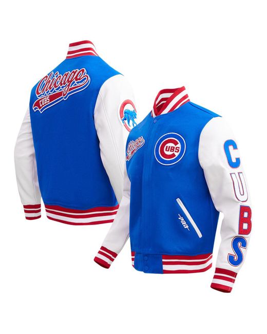 Pro Standard Chicago Cubs Script Tail Wool Full-Zip Varity Jacket