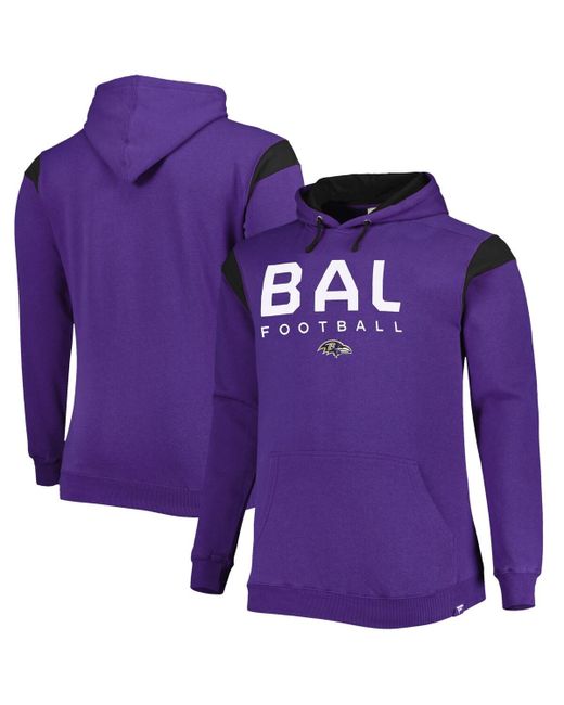 Fanatics Baltimore Ravens Big and Tall Call the Shots Pullover Hoodie