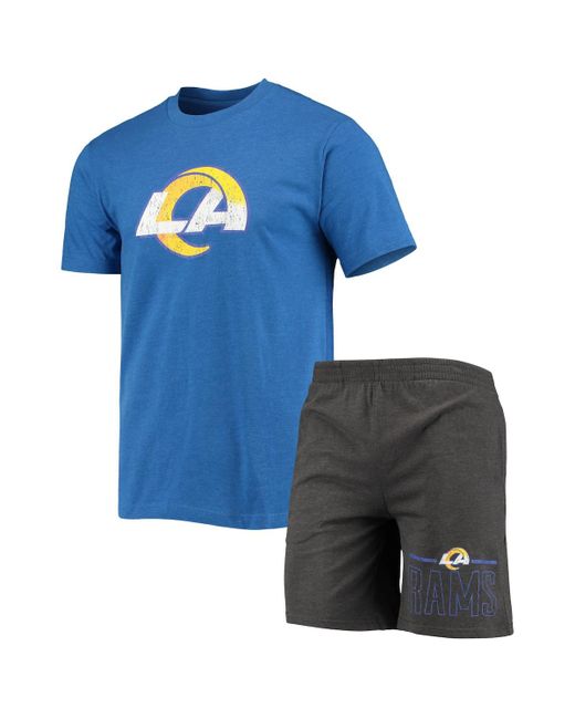 Concepts Sport Charcoal Los Angeles Rams Meter T-shirt and Shorts Sleep Set