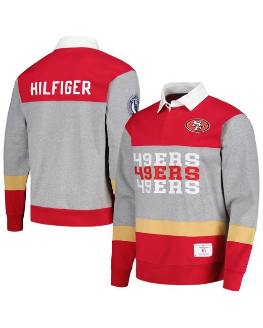 Tommy Hilfiger San Francisco 49ers Connor Oversized Rugby Long Sleeve Polo Shirt
