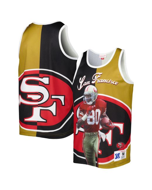 Mitchell & Ness Jerry Rice Gold San Francisco 49ers Retired Player Graphic Tank Top