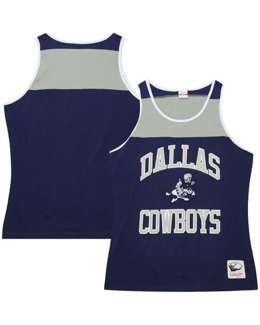 Mitchell & Ness and Gray Dallas Cowboys Heritage Colorblock Tank Top