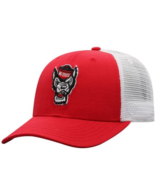 Top Of The World White Nc State Wolfpack Trucker Snapback Hat