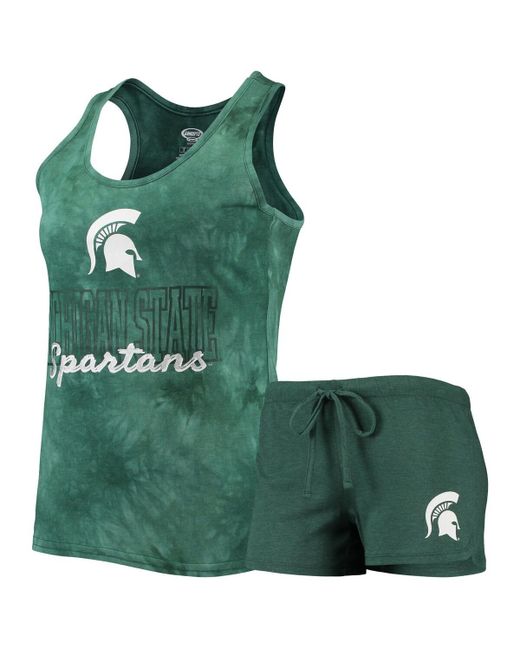Concepts Sport Michigan State Spartans Billboard Tie-Dye Tank Top and Shorts Set