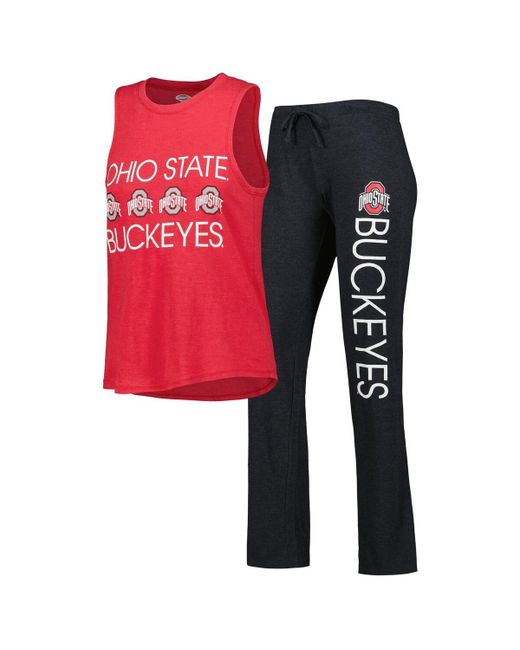 Concepts Sport Scarlet Ohio State Buckeyes Team Tank Top and Pants Sleep Set