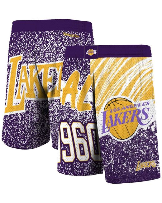 Mitchell & Ness Los Angeles Lakers Hardwood Classics Jumbotron Sublimated Shorts