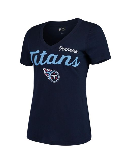 G-iii 4her By Carl Banks Tennessee Titans Post Season V-Neck T-shirt