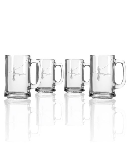 Rolf Glass Fly Fishing Beer Mug 16Oz Set Of 4 Glasses