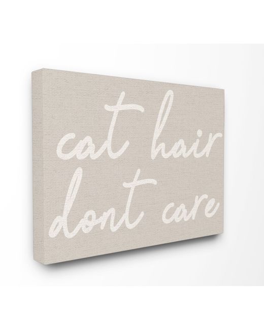 Stupell Industries Cat Hair Dont Care Canvas Wall Art 16 x 20