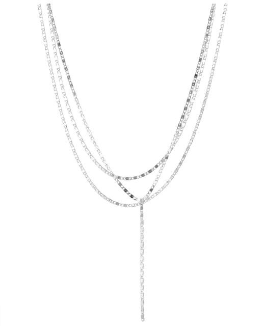 Unwritten Mirrored Layered Chain Y Necklace