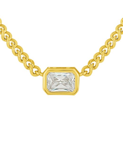 And Now This Cubic Zirconia 8.0 ct.t.w. Curb Chain Necklace