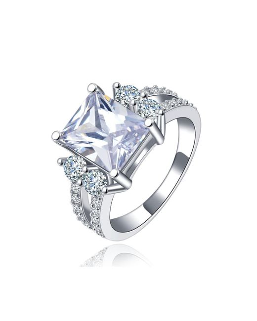 Hollywood Sensation Princess Cut Cubic Zirconia Ring for