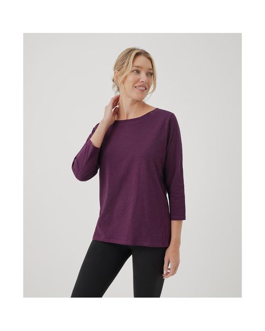 Pact Organic Cotton Relaxed Slub Boatneck Top