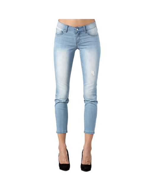 Standards & Practices Distressed Stretch Denim Ankle Jeans