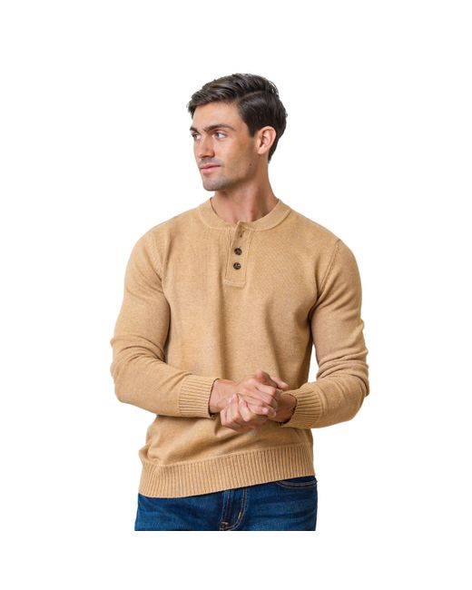 Hope & Henry Organic Long Sleeve Pullover Sweater Henley
