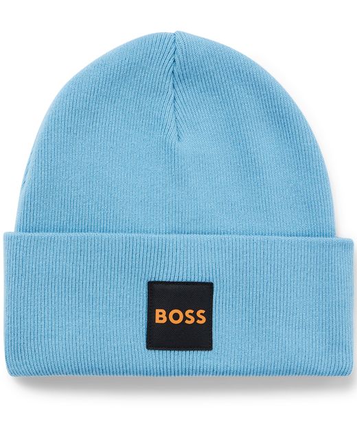 Hugo Boss Boss by Double-Layer Patch Beanie Hat