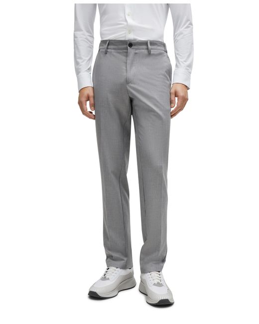 Hugo Boss Boss by Micro-Patterned Slim-Fit Trousers