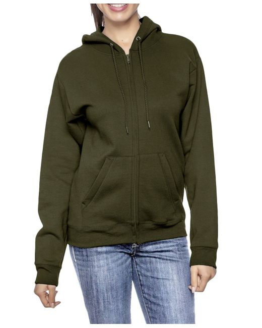 Galaxy By Harvic Fleece-Lined Loose-Fit Full-Zip Sweater Hoodie