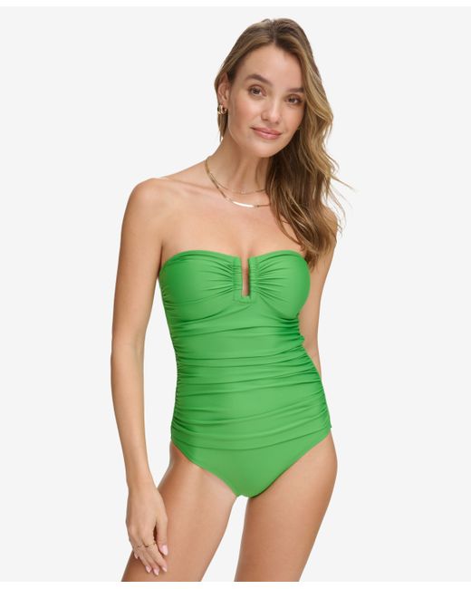 Dkny Shirred One-Piece Swimsuit