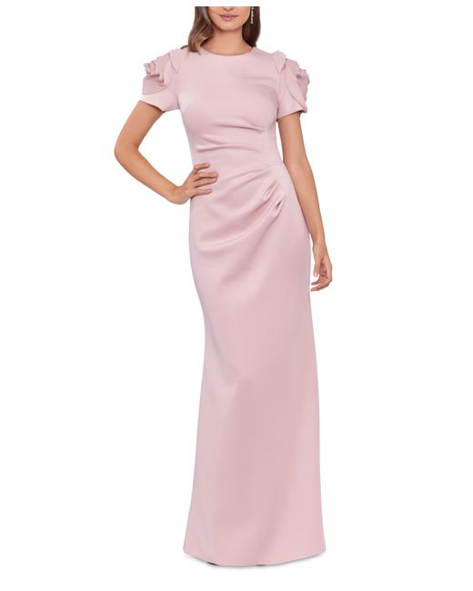 Xscape Ruched Fit Flare Gown