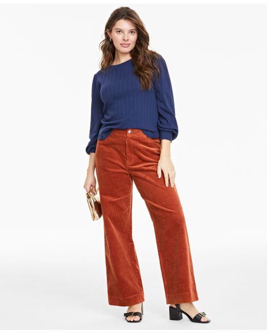 On 34th Pointelle-Rib Long-Sleeve Top Created for Macy