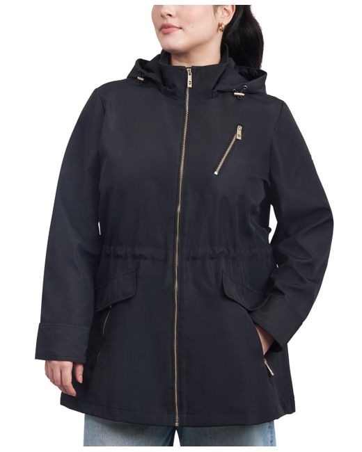 Michael Kors Michael Plus Hooded Water-Resistant Anorak Coat