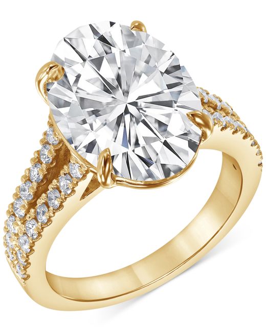 Badgley Mischka Certified Lab Grown Diamond Oval Solitaire Plus Engagement Ring 1/2 ct. t.w. 14k Gold