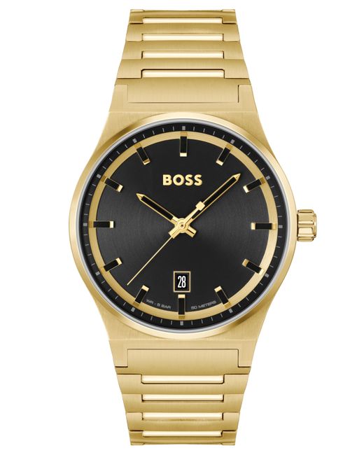 Boss Candor Ion Plated Stainless Steel Bracelet Watch 41mm