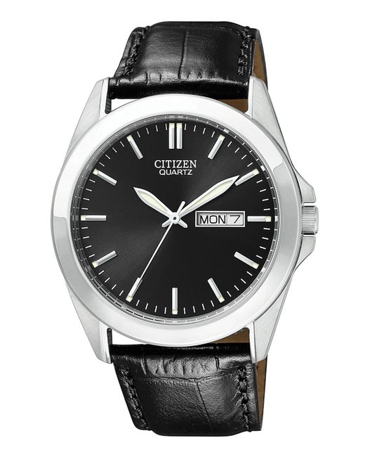 Citizen Croc Embossed Leather Strap Watch 41mm