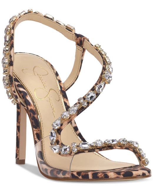 Jessica Simpson Jaycin Evening Embelished Barely-There Dress Sandals