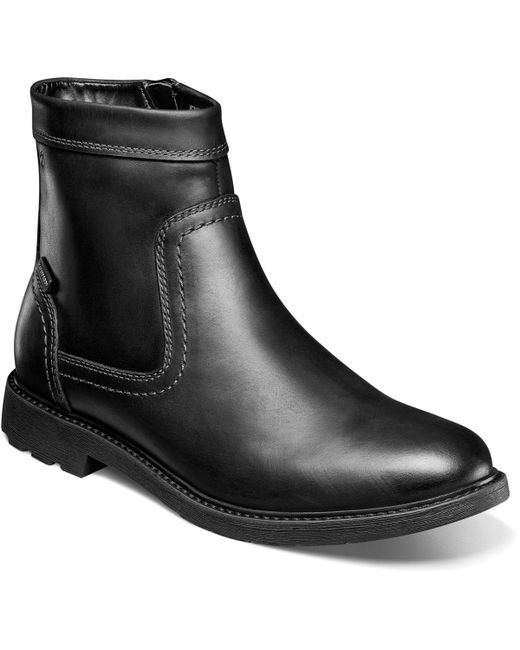 Nunn Bush 1912 Water-Resistant Leather Plain Toe Side Zip Boots