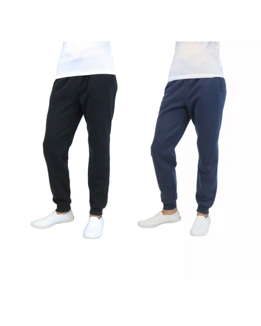 Galaxy By Harvic 2-Packs Slim-Fit Fleece Jogger Sweatpants Navy