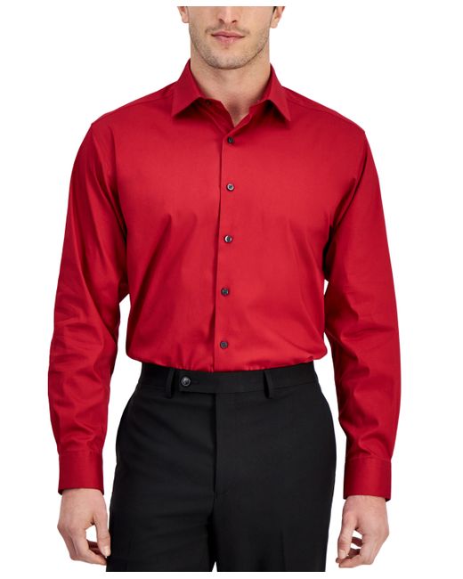 Alfani Regular-Fit Temperature Regulating Solid Dress Shirt Created for